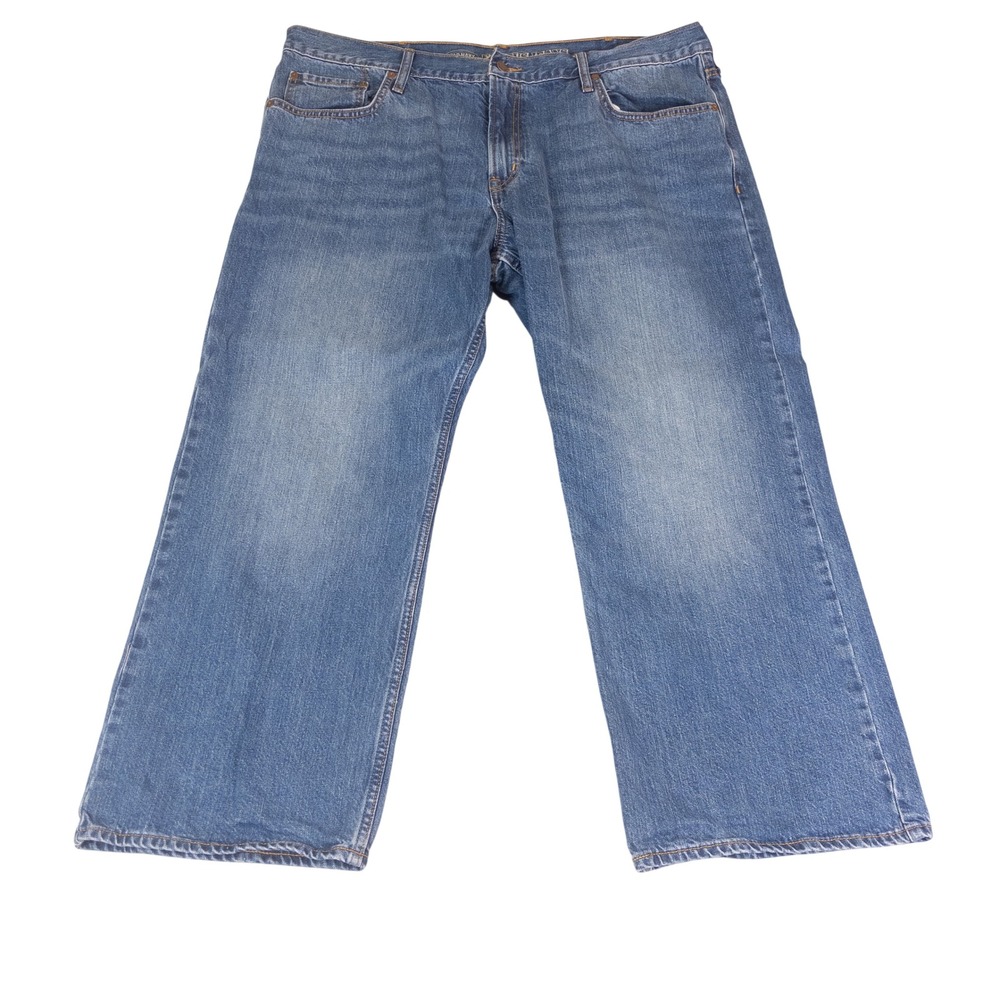 Old Navy Famous Jeans Mens 42x30 Loose Fit Medium Wash Blue Denim Straight Leg
